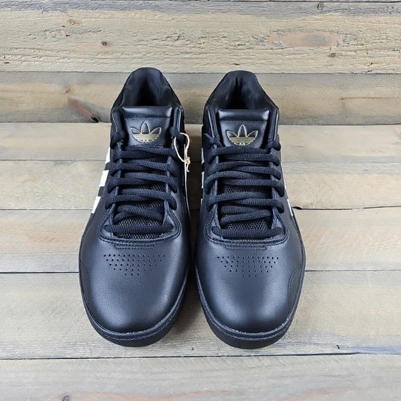 adidas Tyshawn Men's Casual Skate Leather Shoes Core Black White - Picture 5 of 12